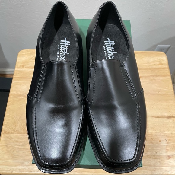 Hitchcock Black Dual-Gore Kent Slip-on Wide Shoes - Picture 3 of 7